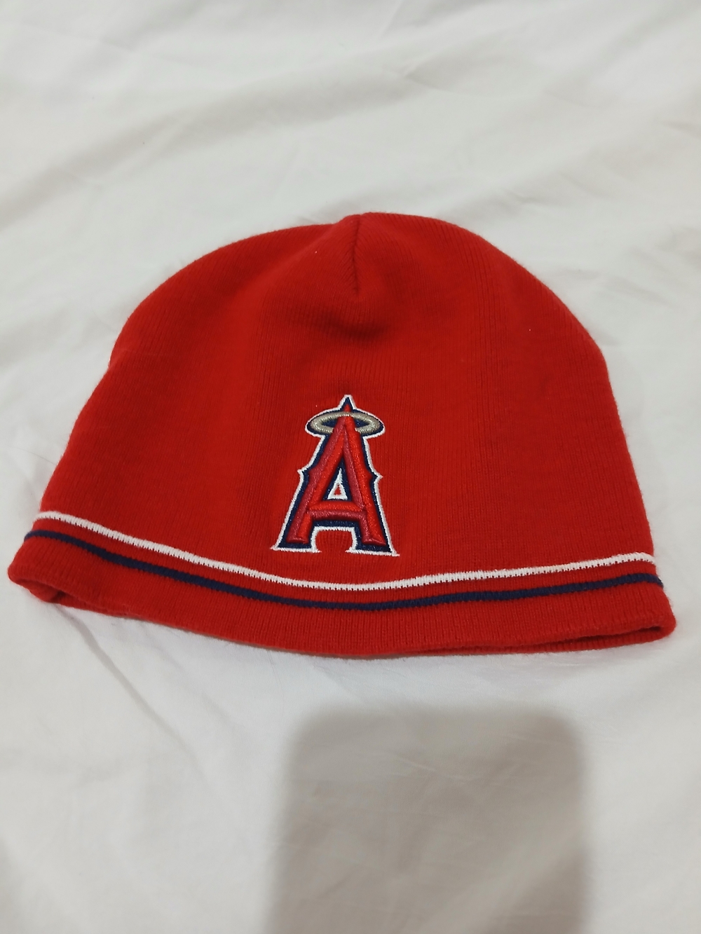 Angels Red Kids Beanie Hat - Team Logo Knit Cap